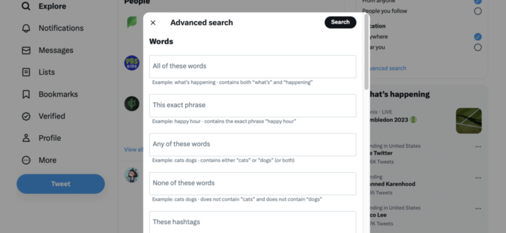 How to Access and Use Twitter Advanced Search